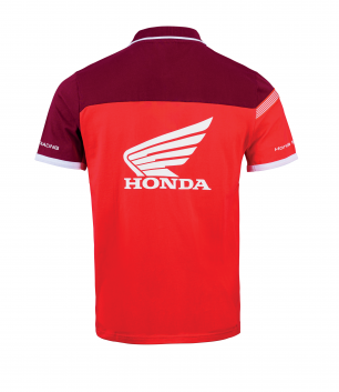 Polo Racing Zippé Rouge et Bordeaux