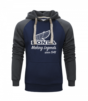 Sweat à capuche bleu making legend Honda