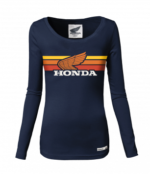 T-Shirt Honda Bleu Marine Sunset Femme
